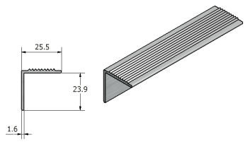 aluminium strip fluted angle