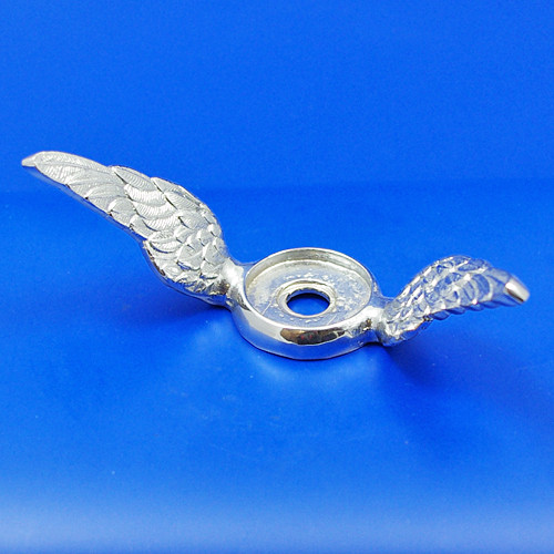 Motometer/Calormeter wings - Small raised wings, chrome
