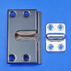 Door wedge and silencer - Spring metal/rubber buffer
