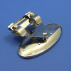 Interior rear view mirror - Oval, top rail mounting, stainless steel