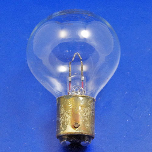 6 volt double contact BA15d, 32 watt single filament auto bulb
