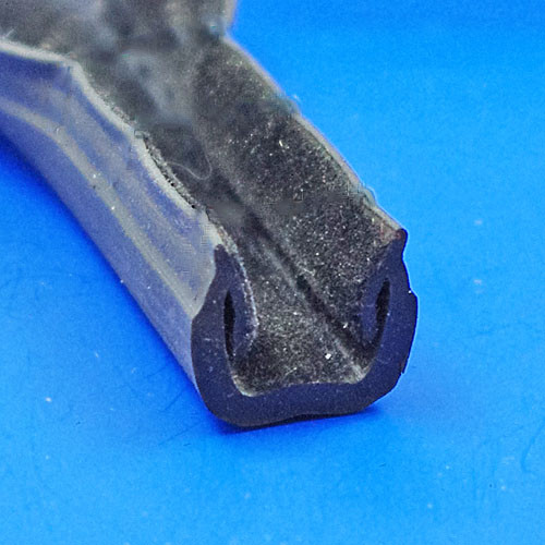 722C Flexible window channel Rubber, for 4.5mm or 6mm glass, for