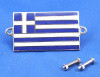 Enamel nationality flag badge / plaque Greece