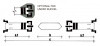 Leather bonnet strap - Three part, side buckle