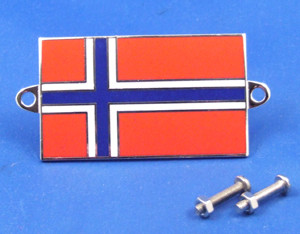 Enamel nationality flag badge / plaque Norway