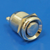 EX588: Push button dash switch - Chrome on brass from £11.61 each