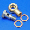 Banjo union - 1/8" BSP thread bolt, solder socket for 5/16" OD pipe
