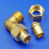 Elbow with nuts and nipples - 3/8" BSP for 3/8" OD pipe