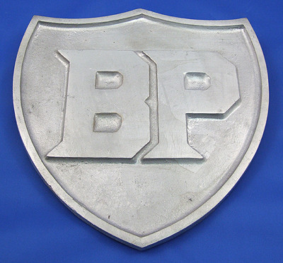 BP aluminium sign