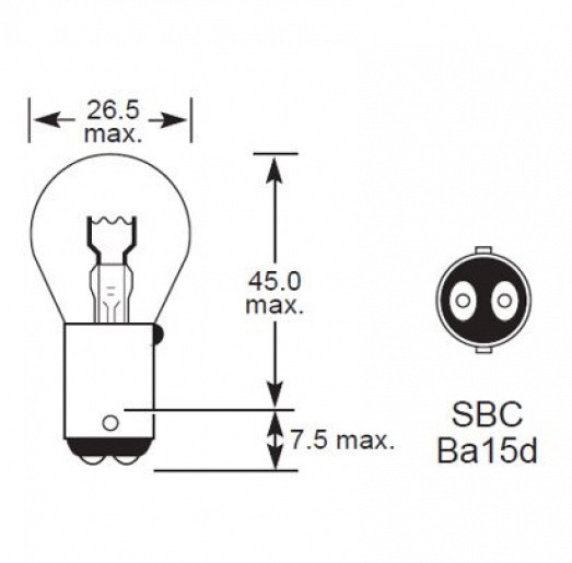 thumbnail image 2 of Hella HB209 12V 5W R5W SBC Bayonet Bulb – BA15d, Double Contact, Warm White – Made In Germany 2 of 6