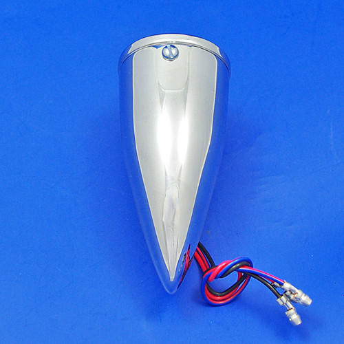 Side/Indicator Lamp - Equivalent to Lucas 1130 type, glass lens with chrome rim