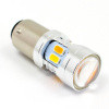 Warm White & Amber 6V &12V LED Combined Side & Indicator lamp - SBC BA15D fitting