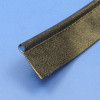 Wing piping - Grained black leathercloth, 8mm bead, 32mm flange
