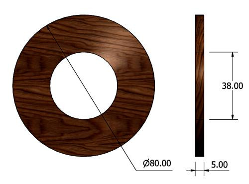 Wood friction disc - Early type, for 298