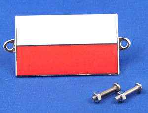 Enamel nationality flag badge / plaque Poland