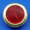 Round red reflector with deep plated surround - Lucas type RER25