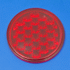 Glass reflector lens - 57mm, red