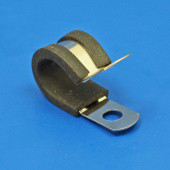 ZPRPC14: Rubber lined steel 'P' clip for 14mm diameter tube from £1.07 each