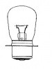 British Pre-focus 12 Volt single contact P36s, 48 watt single filament auto bulb