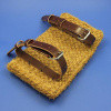Running board mat - Stitched Coconut mat with leather straps