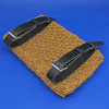 Running board mat - Stitched Coconut mat with leather straps