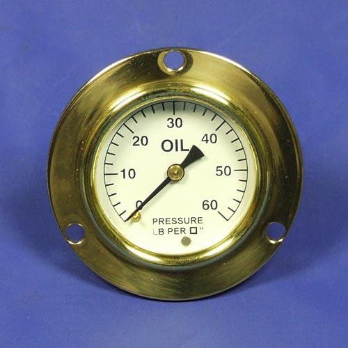 Oil Pressure Gauge - calibrated 0-60lb/sq in.