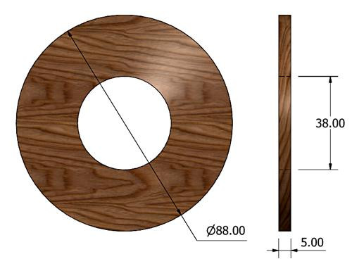 Wood friction disc - Early type, for 302