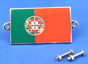 Enamel nationality flag badge / plaque Portugal