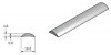 Aluminium strip 19mm half round