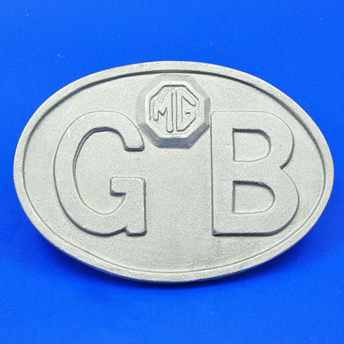Cast GB plate with MG logo