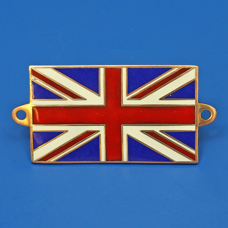 Enamel nationality flag badge / plaque United Kingdom - Copper finish