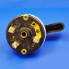 Indicator switch panel mounted - Black, rotary
