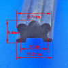 Ribbed tread strip filler insert - For 16mm wide aluminium