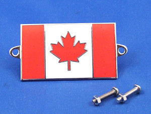 Enamel nationality flag badge / plaque Canada