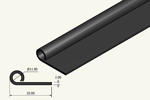 Rubber extrusion - Split tube with tail