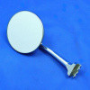 Circular clamp on mirror - 4 1/2" diameter, long arm