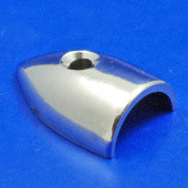 970.16: Tread end cap - Cast brass, chrome finish - 16mm wide end cover from £6.23 each