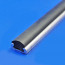 Aluminium strip with rounded filler rubber