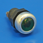 CA1235G: Panel mounted warning light - GREEN, with alloy rim from £5.85 each
