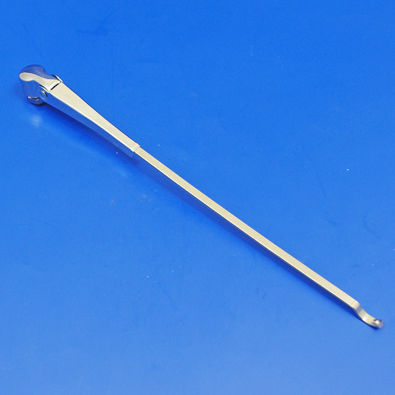 Wiper arm - Post war pattern, chrome, to suit 3/16" or 1/4" diameter drive shaft with wrist end fitting
