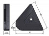 Rubber bonnet corner