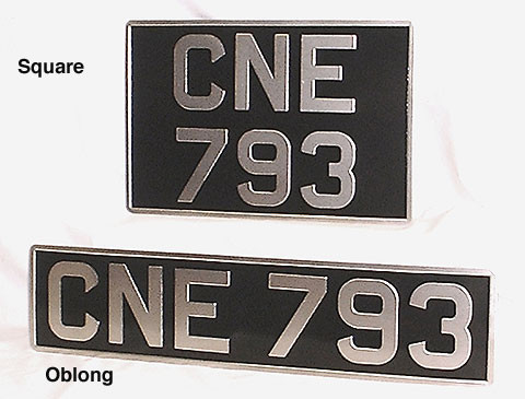 vehicle number plate - pressed