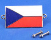 Enamel nationality flag badge / plaque Czech Republic