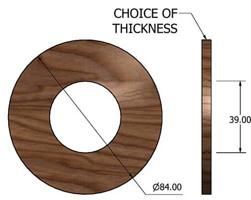 Wood friction disc - Small, for type 502