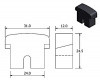 Door buffer rubber - 32mm x 24mm x 13mm thick