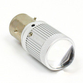 BA21DLED-H25YL: Yellow premium 6, 12 & 24V LED Headlamp with LENS - BA21D base from £32.26 each