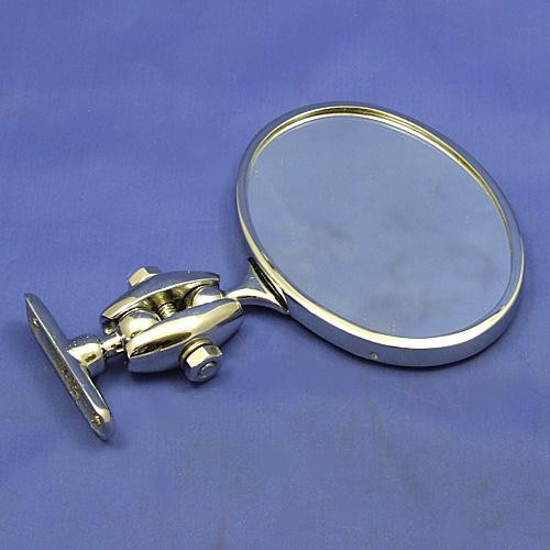 Oval rear view mirror - Long side mounted, stamped Desmo