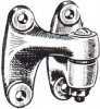 Door hinge - Self-aligning, cast iron