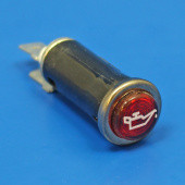 WLOIL: Chrome rimmed panel warning light - Red, oil pressure from £8.27 each